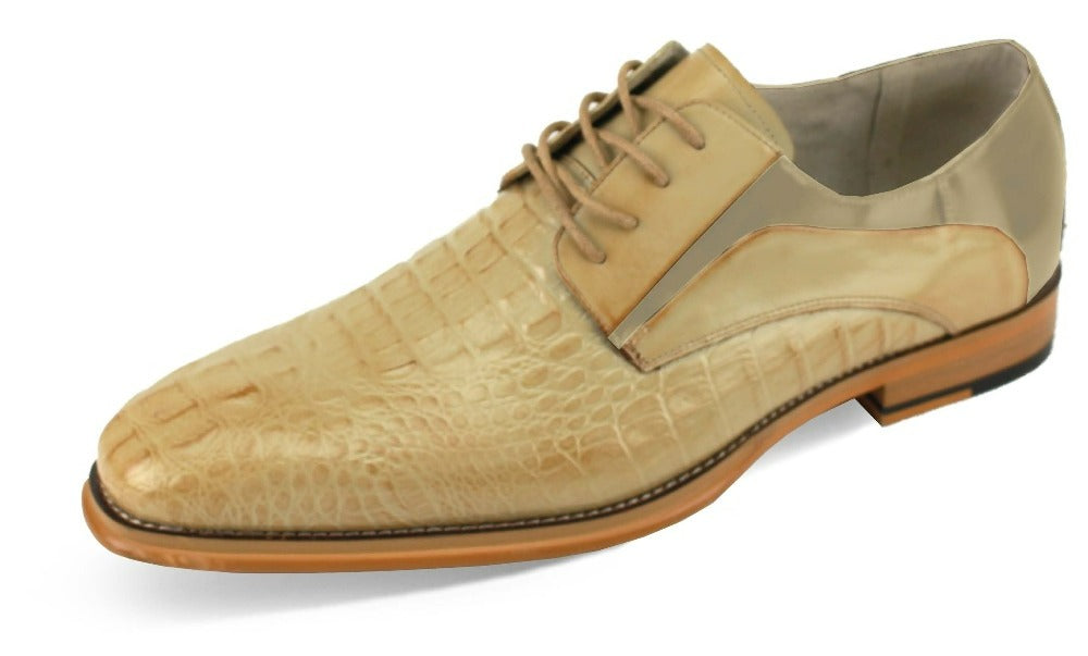 Giovanni natural men's oxford lace up dress shoes genuine leather - Design Menswear