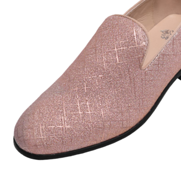 Men's rose gold shoes fashion design Slip-on loafer by royal shoes