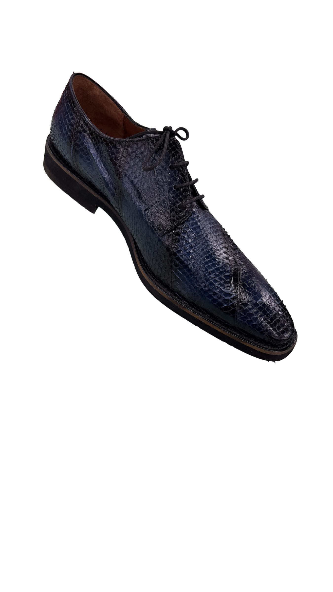 Belvedere Blue Men's Dress Shoes Snake Skin Lace Up - Design Menswear