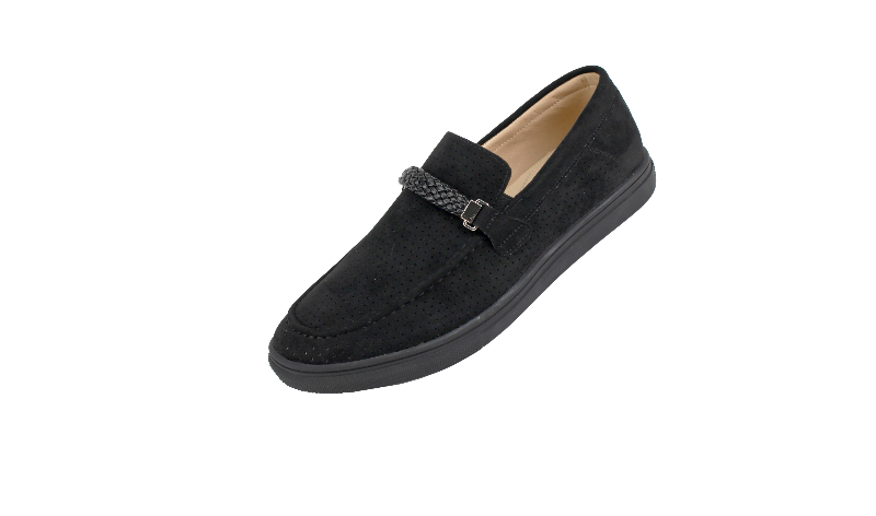 Men's Casual Shoes - Black Loafers Men Slip on Shoes - Men's Suede Shoes Men's Slippers - Design Menswear