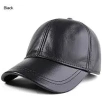 Men's and women's Leather caps 100% Genuine Leather Baseball Unisex Cap