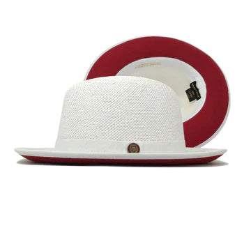 Bruno Capelo White Red Bottom Straw Hats - Design Menswear