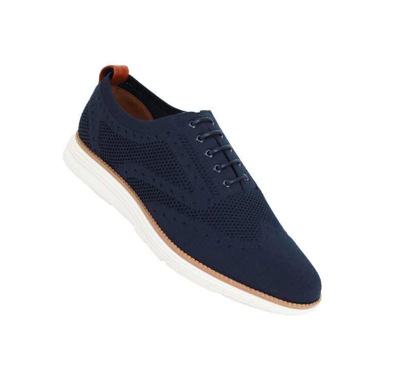 Blue Men's Casual Lace-Up Shoes Soft Material Loafer by New York City - Design Menswear