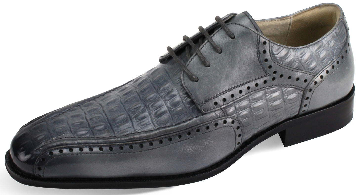 Giovanni Milford Men's Grey Lace Up Shoes Genuine Leather