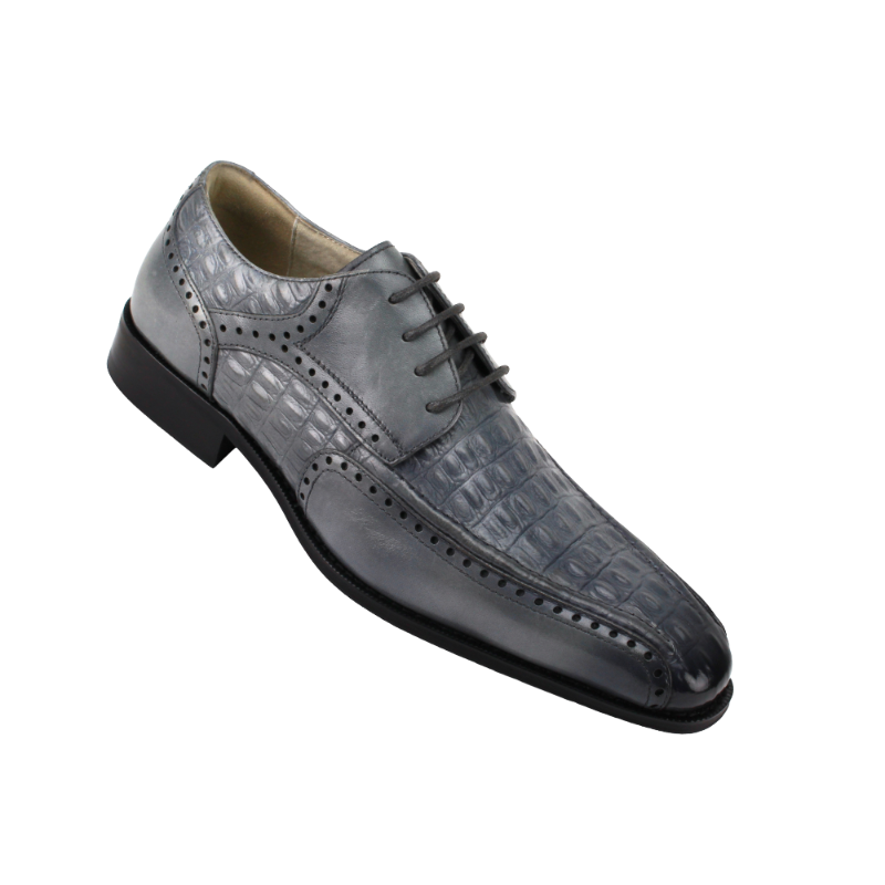 Giovanni Milford Men's Grey Lace Up Shoes Genuine Leather