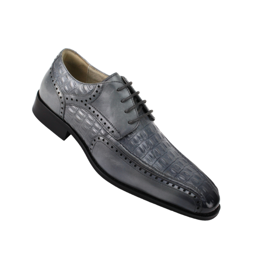 Giovanni Milford Men's Grey Lace Up Shoes Genuine Leather