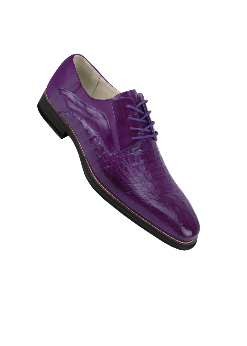 Mason by Giovanni Purple men's lace up shoes genuine leather - Design Menswear