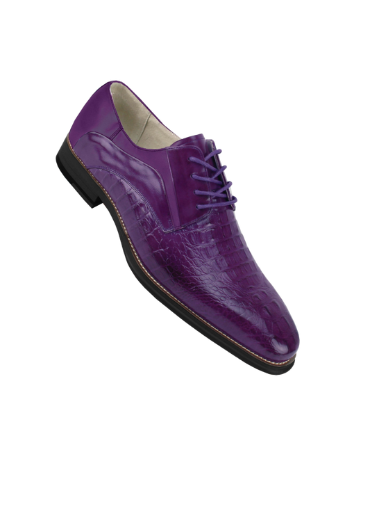 Mason by Giovanni Purple men's lace up shoes genuine leather - Design Menswear