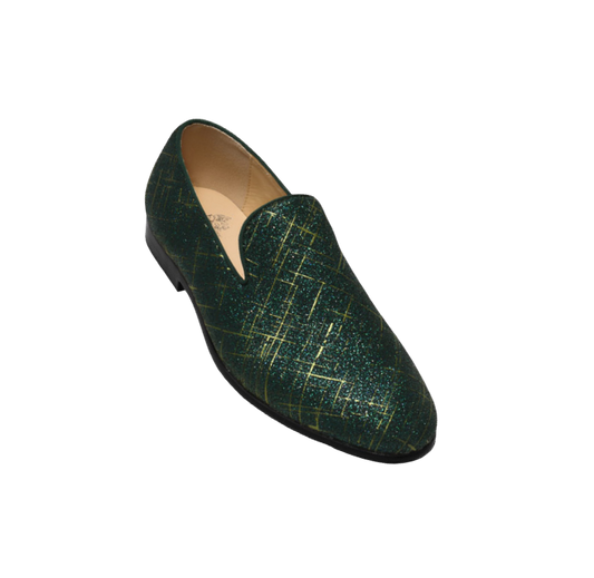 Green gold men's shoes fashion design Slip-on loafer by royal shoes