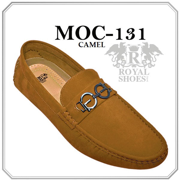 Royal shoes camel suede loafers men's summer driver casual style