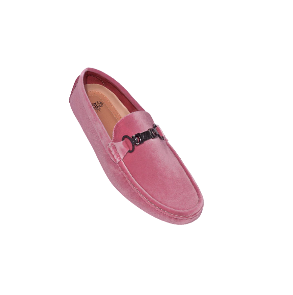 Pink velvet summer loafer men's pink summer shoes for men's