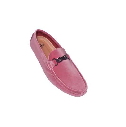 Pink velvet summer loafer men's pink summer shoes for men's