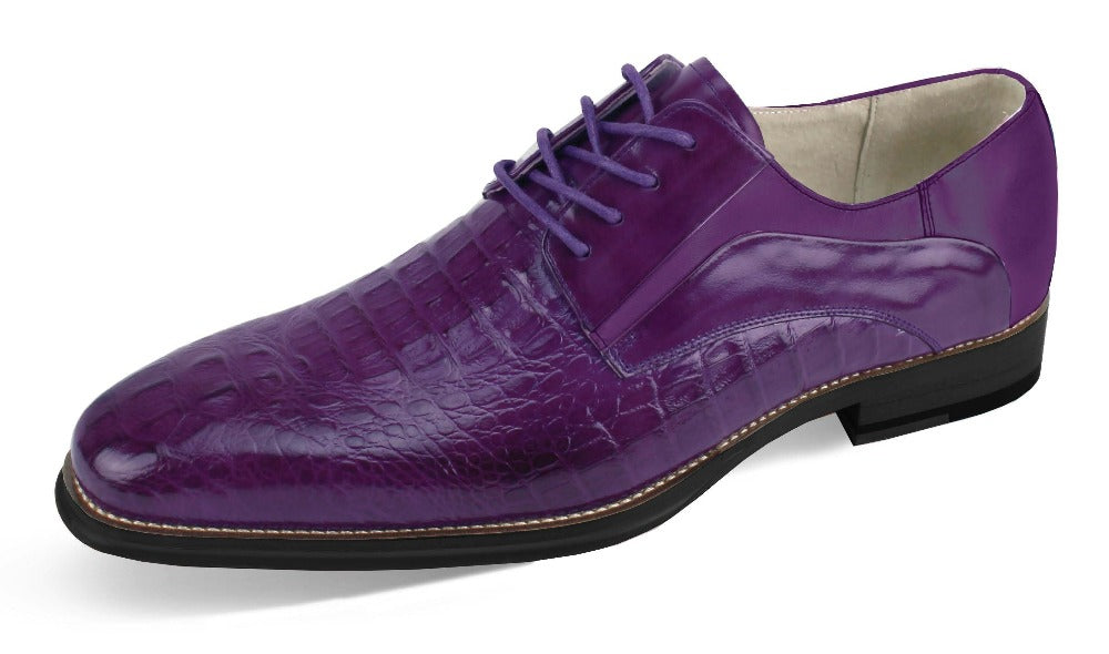 Mason by Giovanni Purple men's lace up shoes genuine leather - Design Menswear