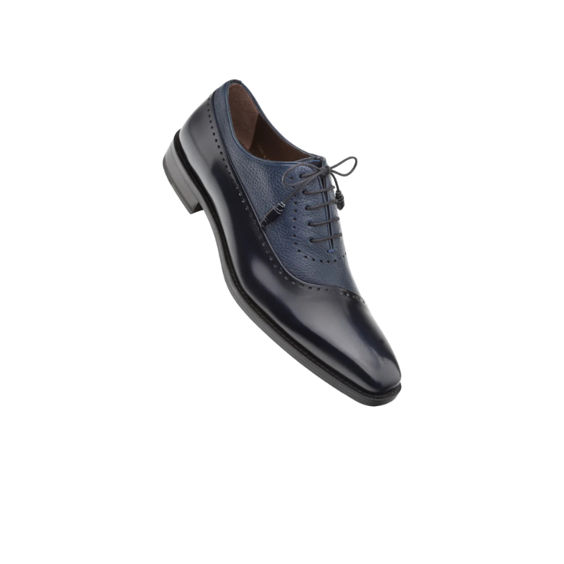 Men's Blue Mezlan Dress Lace Up Shoes Fashion Bal Oxford Postdam - Design Menswear