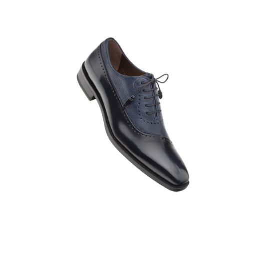Men's Blue Mezlan Dress Lace Up Shoes Fashion Bal Oxford Postdam - Design Menswear