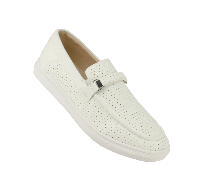 Men's White Loafer Slip-On Casual Suede Shoes Leather Slippers New York City - Design Menswear