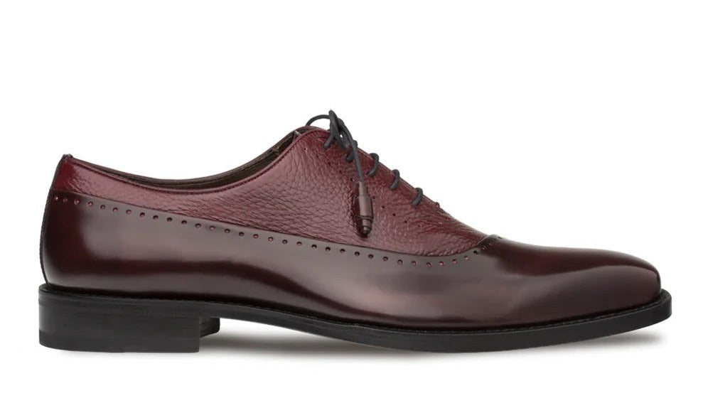 Burgundy Mezlan Men's Dress Lace Up Shoes Fashion Bal Oxford Postdam - Design Menswear