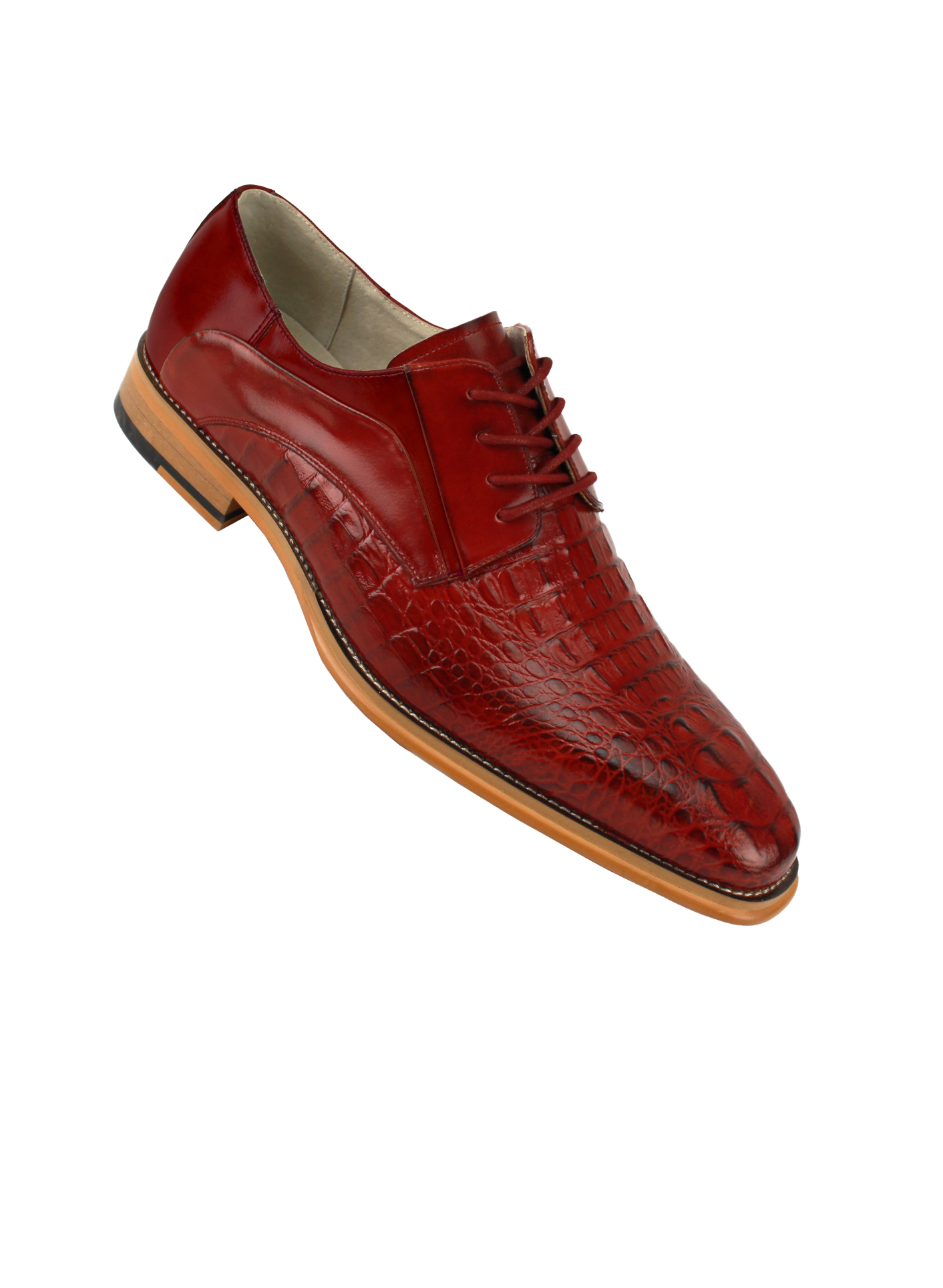 Giovanni Red Mason men's lace up shoes genuine leather - Design Menswear