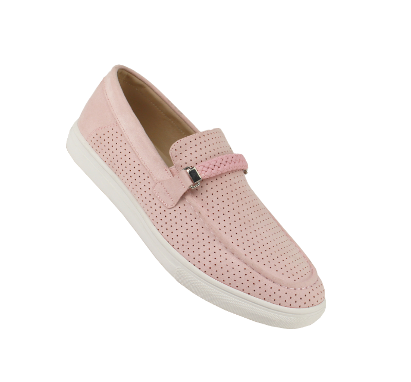 Pink Loafers Men's Slip on Shoes - Men's Suede Slippers - Design Menswear