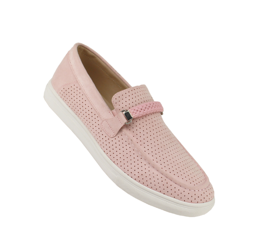 Pink Loafers Men's Slip on Shoes - Men's Suede Slippers - Design Menswear