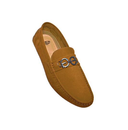 Royal shoes camel suede loafers men's summer driver casual style