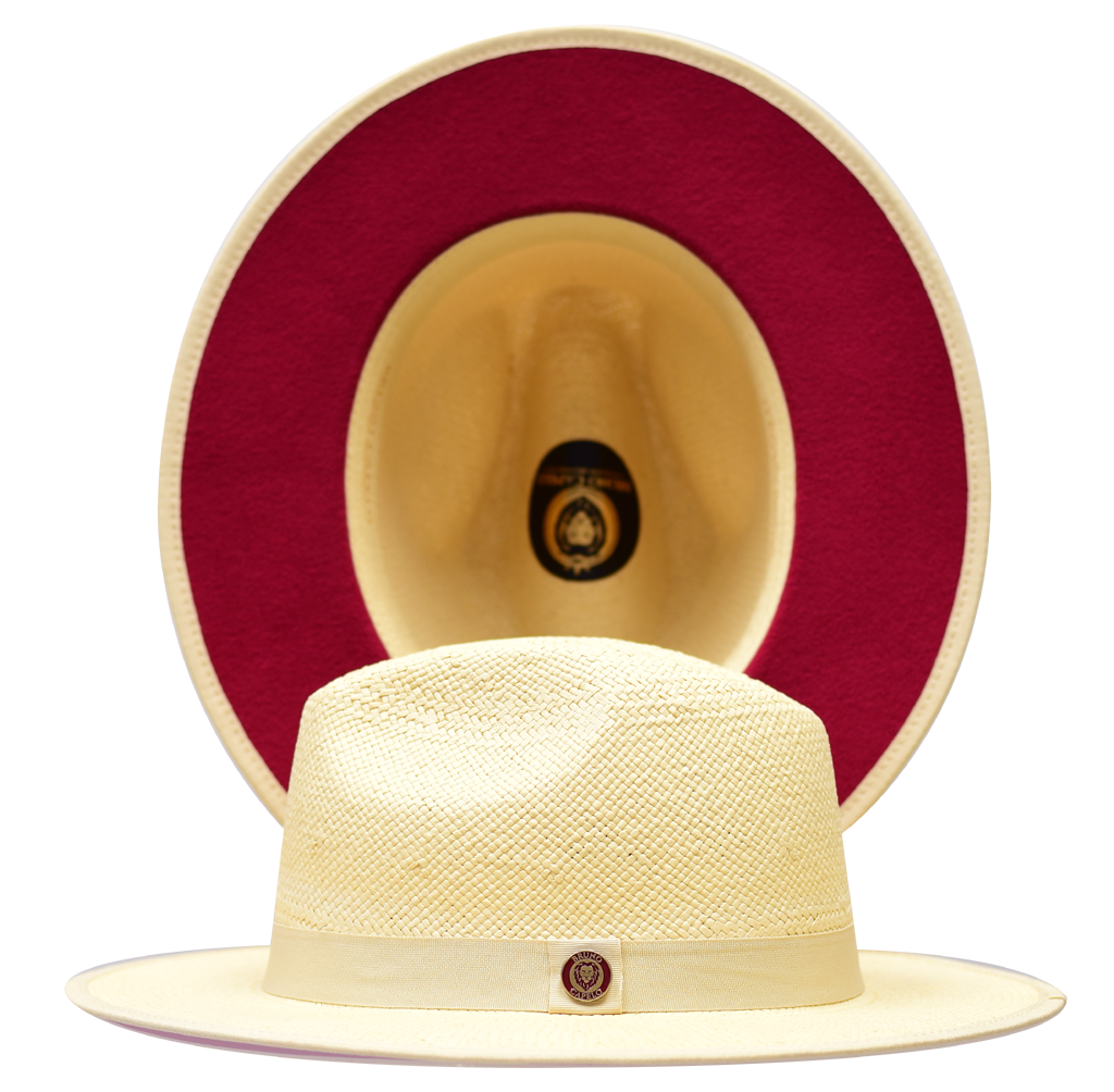 Bruno Capelo Red Bottom Straw Hat Men's Natural Color Hat