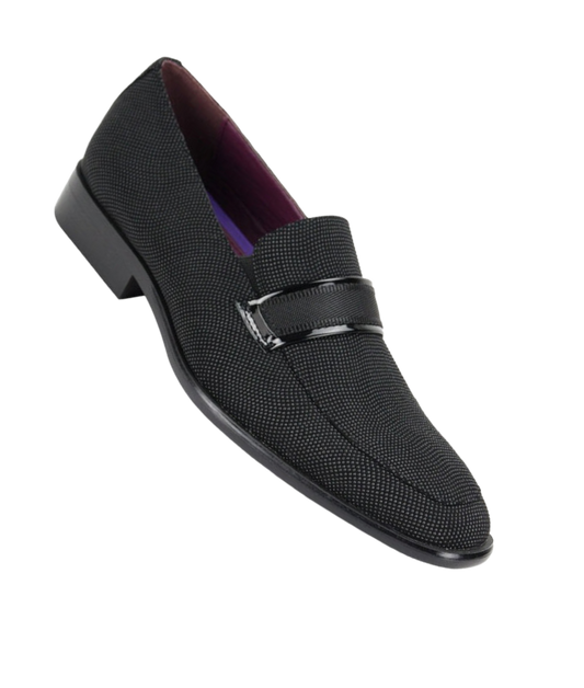 Men's Black Slip On Fashion Style Dress Shoes - Design Menswear